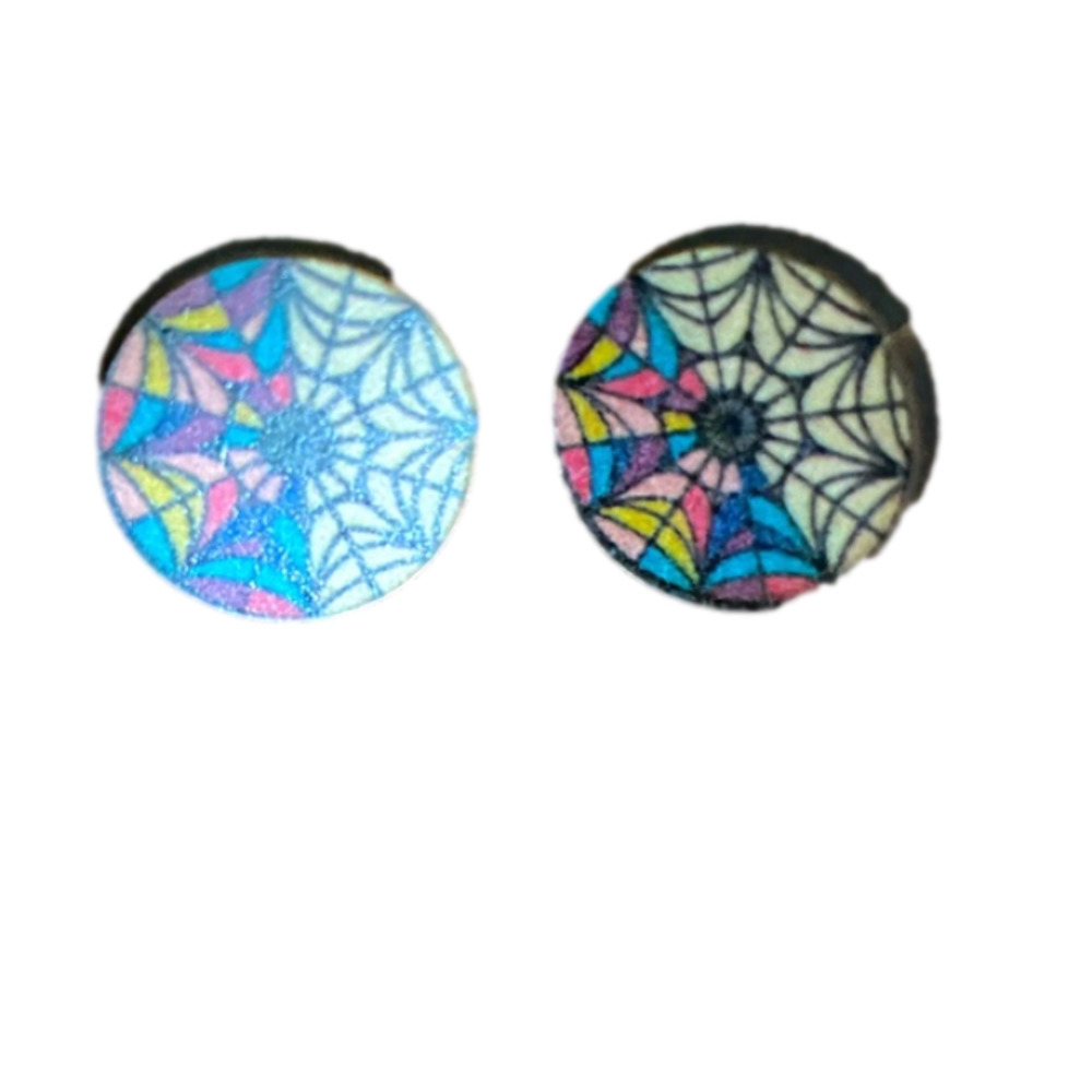 WEDNESDAY Window wooden stud earrings NWTS